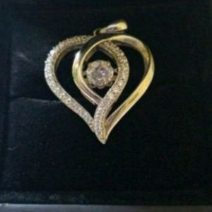 Rhythm Heart Silver Necklace Pendant